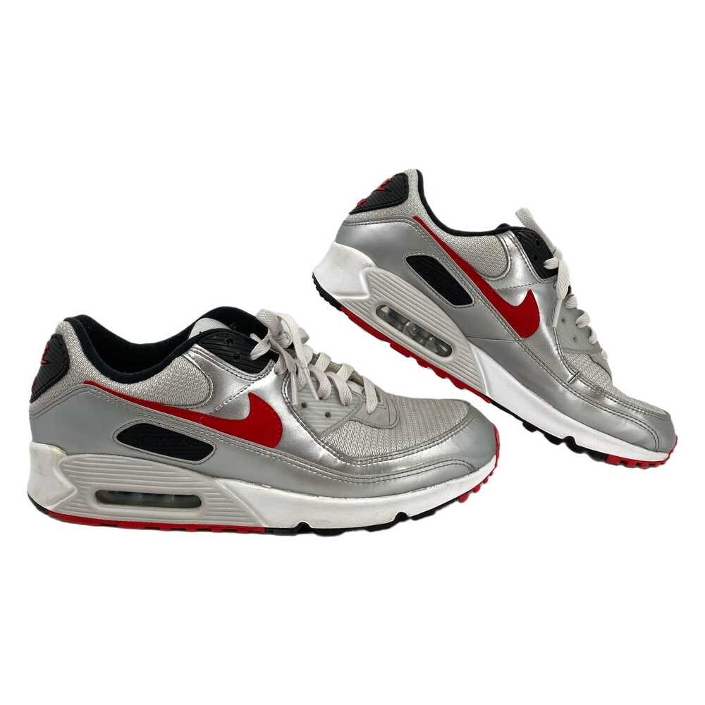 Nike Silver Red Air Max 90 Sneakers | Size 11 for All Seasons